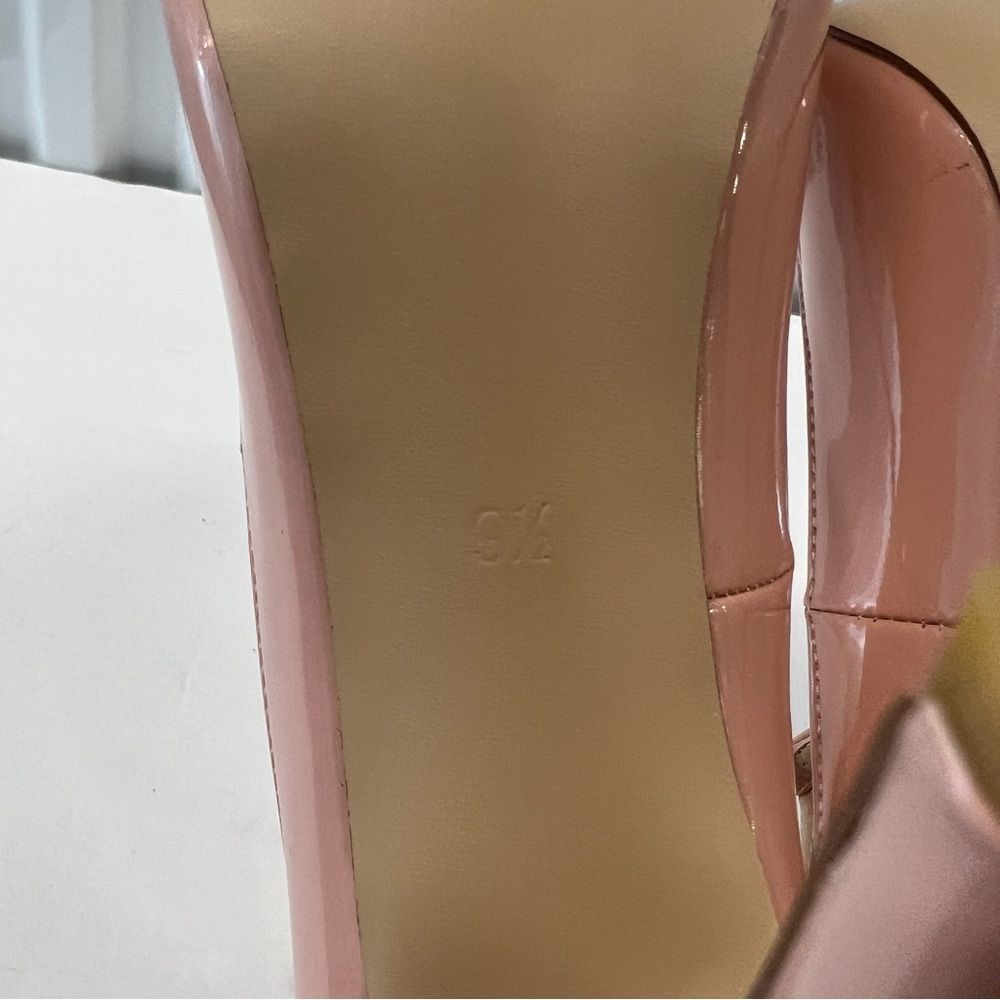 FSJ Women Sexy T-Straps High Heel Closed Pointed Toe Pumps Stylish Ankle Straps - Picture 7 of 8